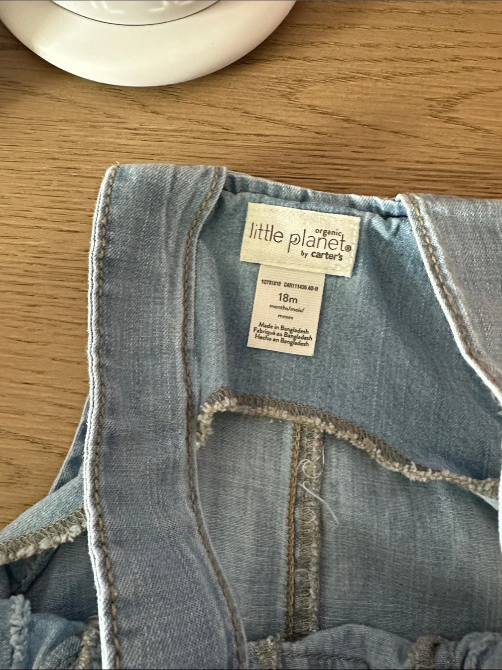 Carter's Light Blue Denim Short Overalls